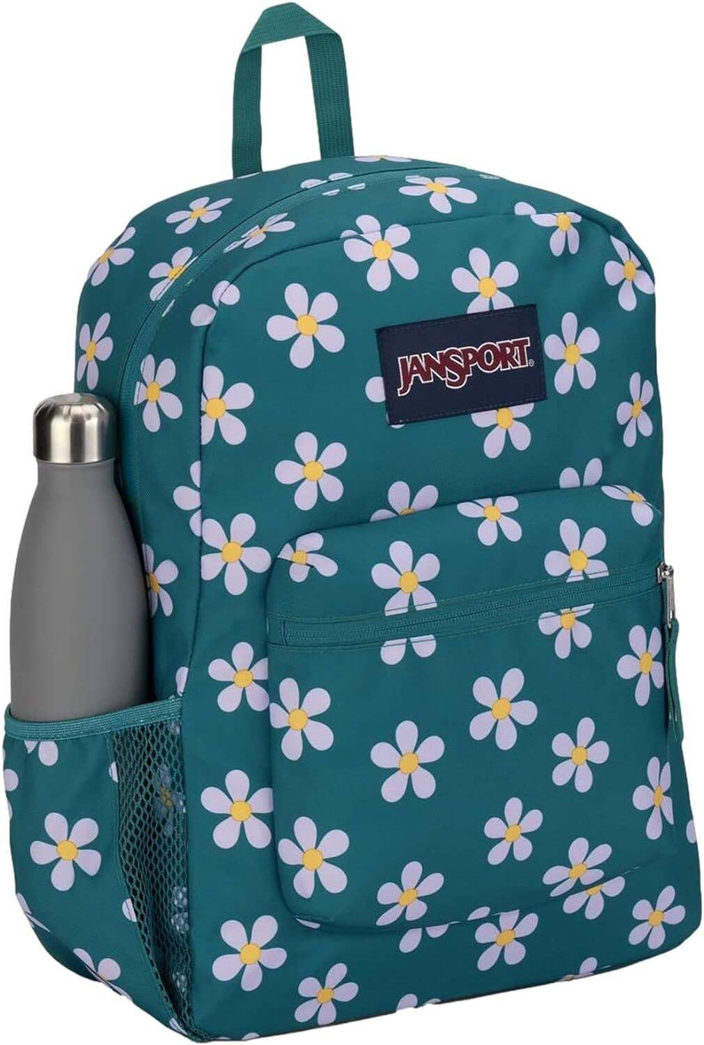 JanSport Cross Town Backpack, 17" x 12.5" x 6" - Simple Bag with 1 Main Compartment, Front Utility Pocket - Premium Class Accessories - Precious Petals - Image 3