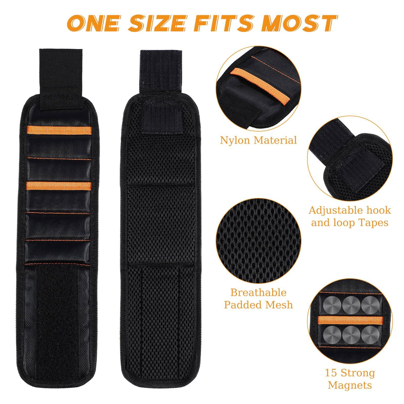 4 Pcs Magnetic Wristband Tool Belt - Image 7