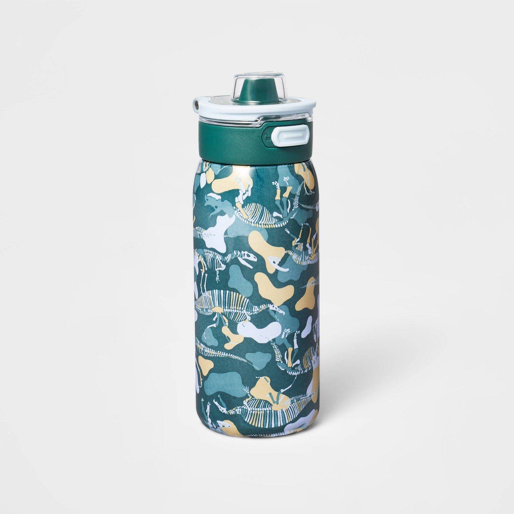 Stainless Steel 14oz Beverage Bottle Dino Camo - Cat & Jack™