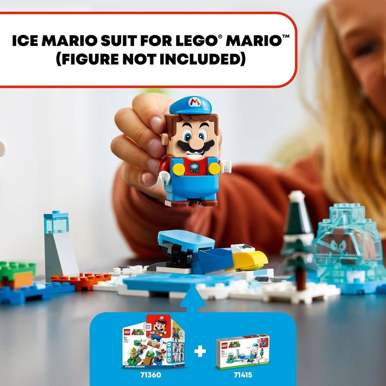 LEGO Super Mario Ice Mario Suit and Frozen World Expansion Set 71415, Collectible Buildable Game with Figure Costume plus Cooligan and Goomba Enemy Figures - Image 3
