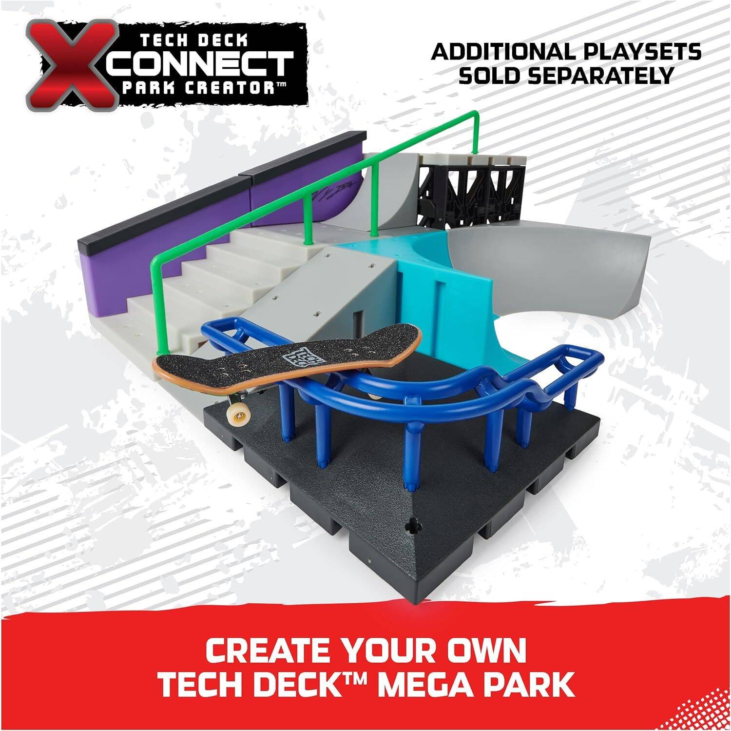 Tech Deck, Pyramid Point, X-Connect Park Creator, Customizable and Buildable Ramp Set with Exclusive Fingerboard, Kids Toy for Boys and Girls Ages 6 and up - Image 4