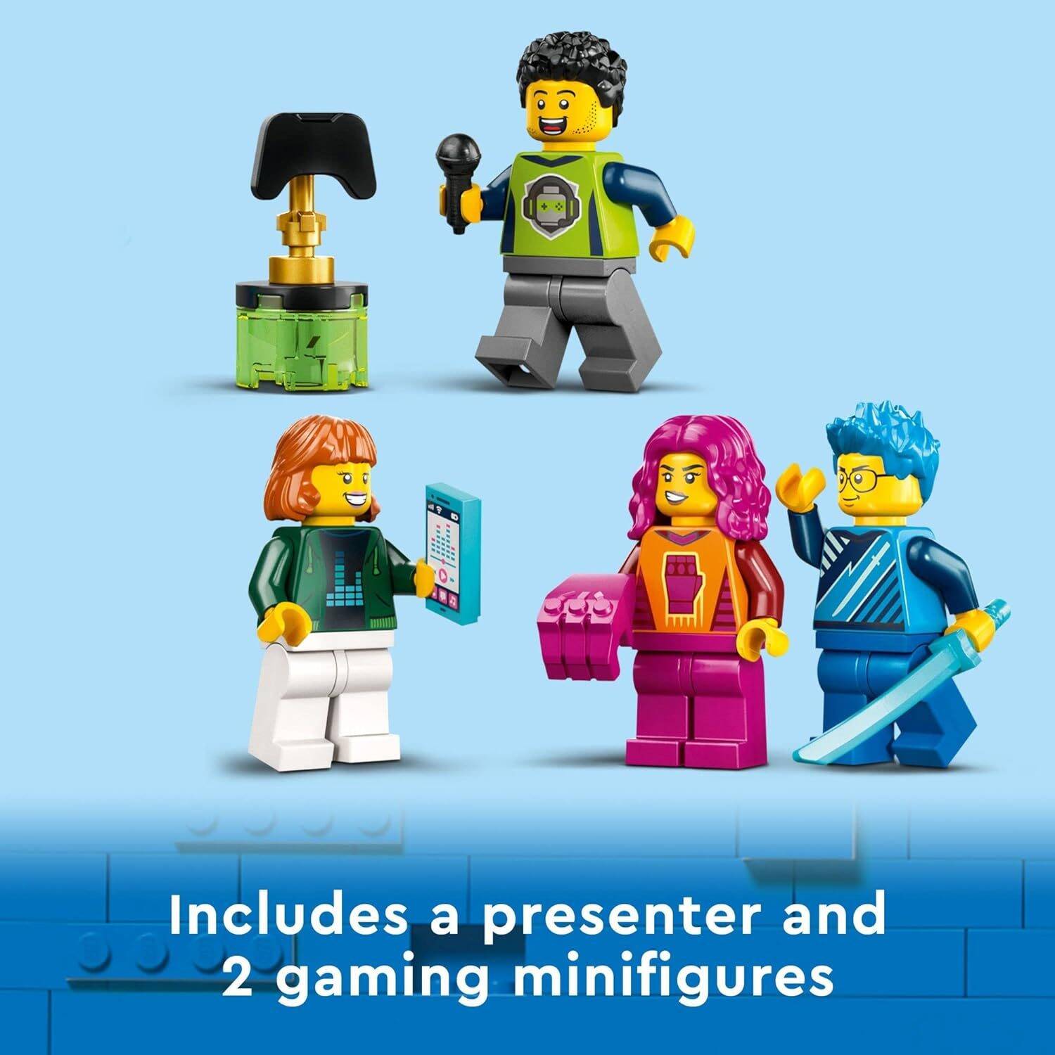 LEGO City Gaming Tournament Truck 60388, Gamer Gifts for Girls, Boys, and Kids, Esports Vehicle Toy Set for Video Game Fans, Featuring 3 Minifigures, Toy Computers and Stadium Screens, Ages 7+ - Image 6