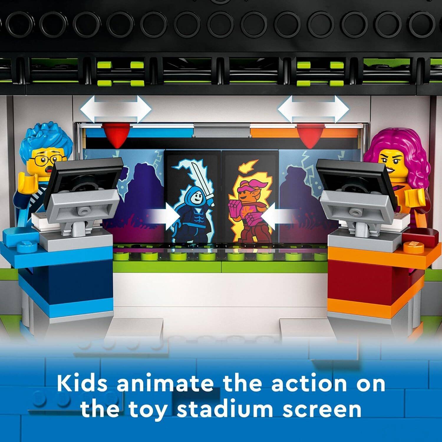 LEGO City Gaming Tournament Truck 60388, Gamer Gifts for Girls, Boys, and Kids, Esports Vehicle Toy Set for Video Game Fans, Featuring 3 Minifigures, Toy Computers and Stadium Screens, Ages 7+ - Image 4