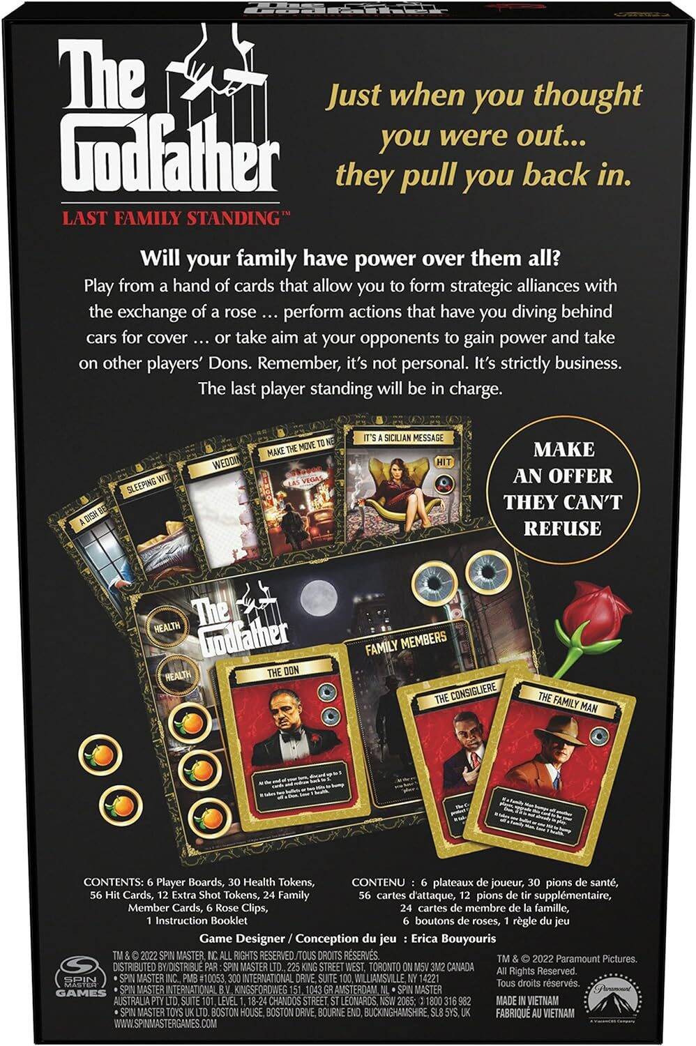 The Godfather, Last Family Standing Board Game Italian Film Fun Family Party Game Scary Movie Multiplayer Card Game, for Adults and Kids Ages 14 and up - Image 5