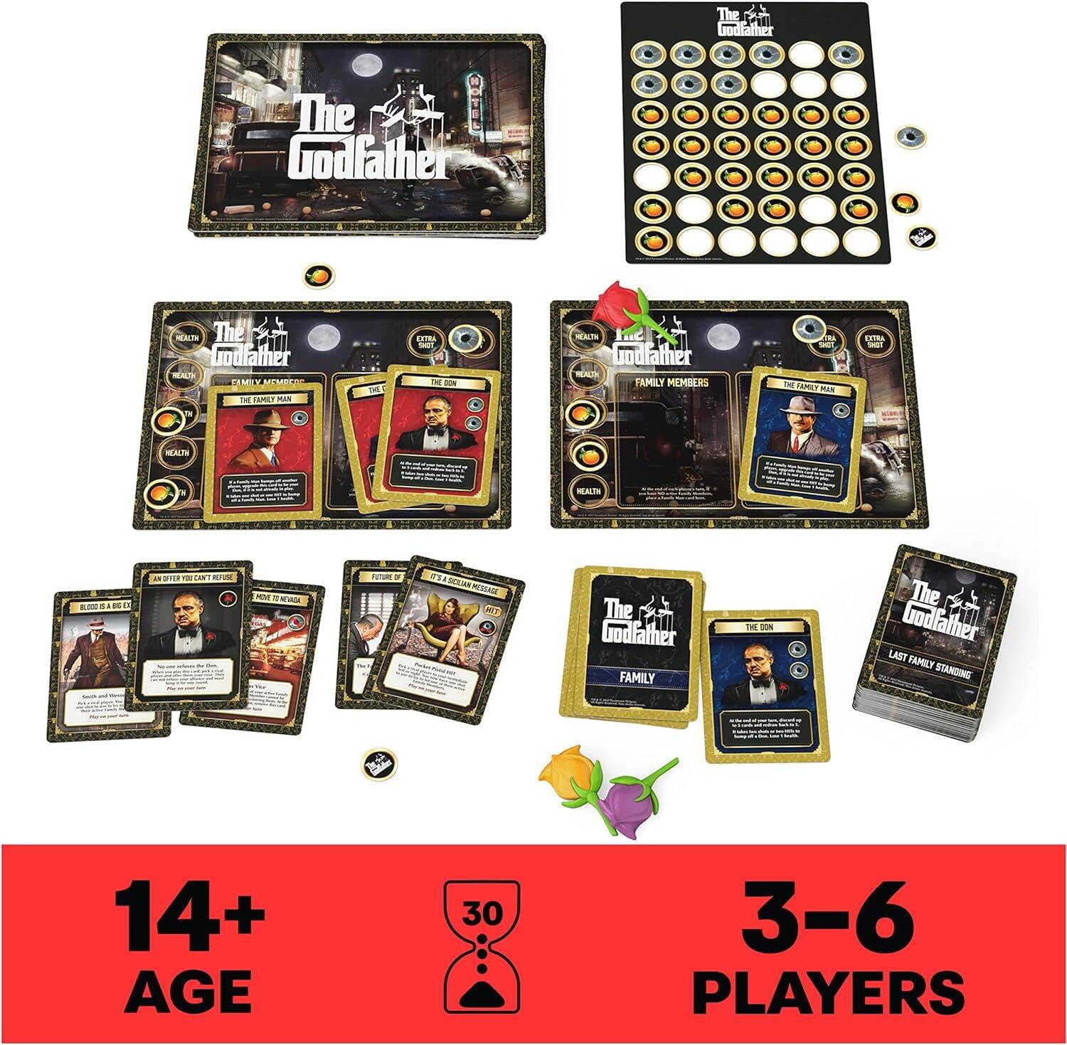 The Godfather, Last Family Standing Board Game Italian Film Fun Family Party Game Scary Movie Multiplayer Card Game, for Adults and Kids Ages 14 and up - Image 3