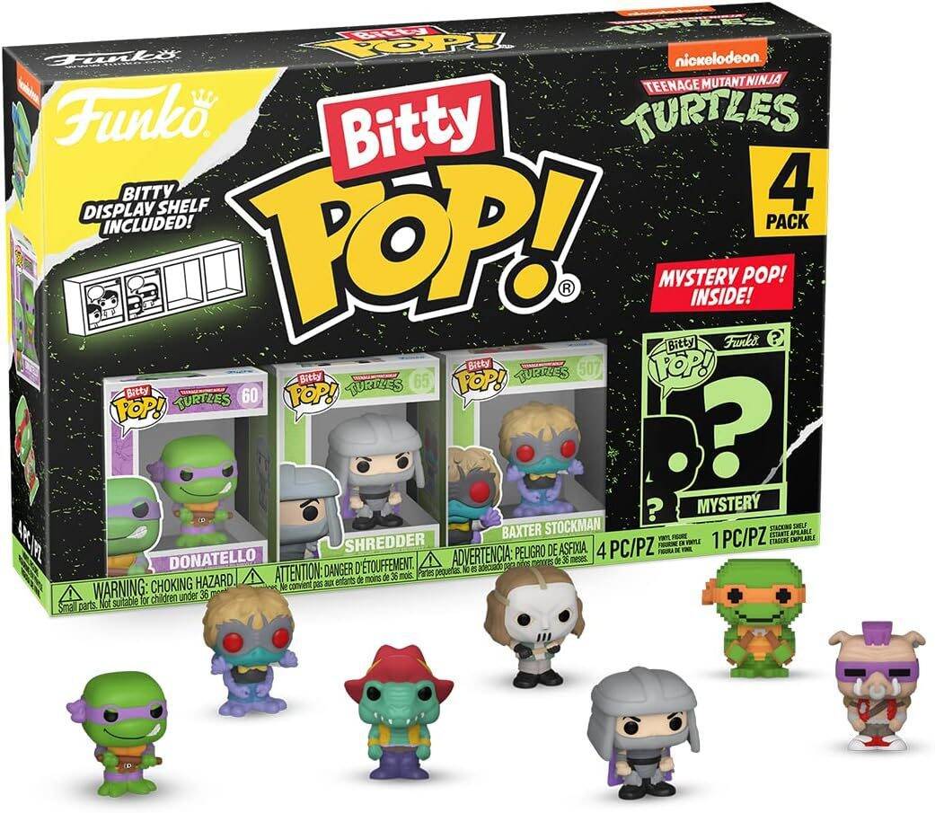 Funko Bitty Pop! Teenage Mutant Ninja Turtles Mini Collectible Toys 4-Pack - Donatello, Shredder, Baxter Stockman & Mystery Chase Figure (Styles May Vary) - Image 11