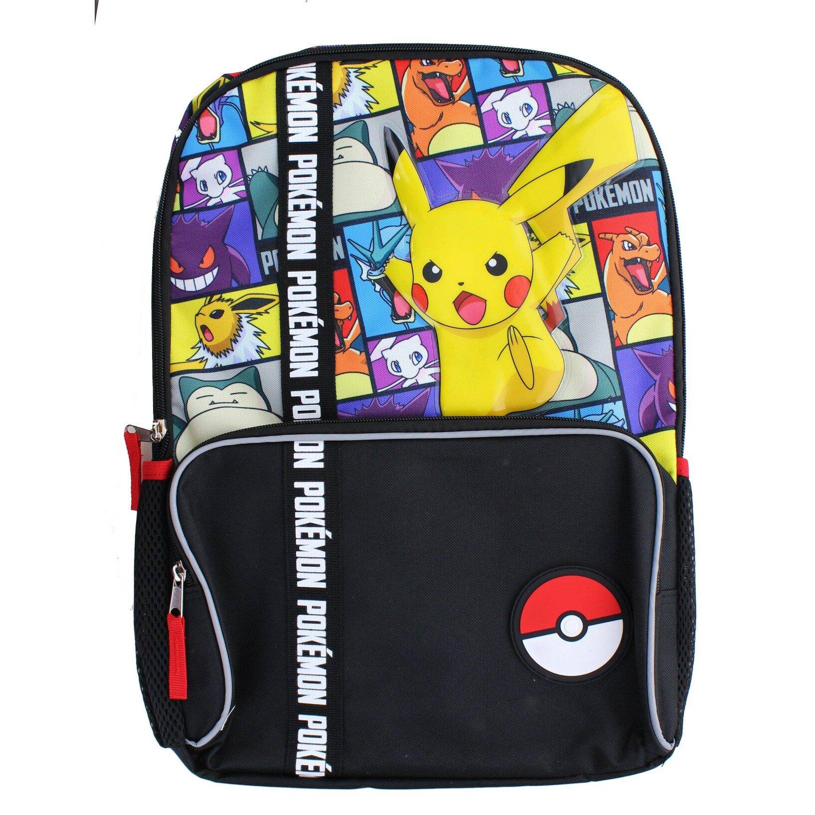 Bioworld Pokemon Pikachu & Pokeball 16 Inch Kids Backpack