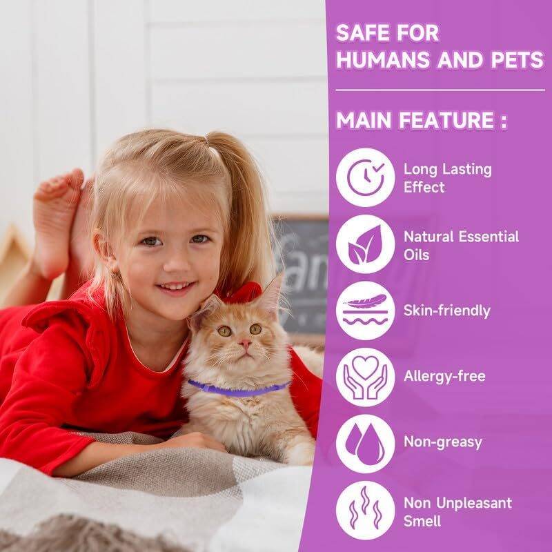 4-Pack Adjustable Calming Collar for Cats, 60-Day Relief - Image 7