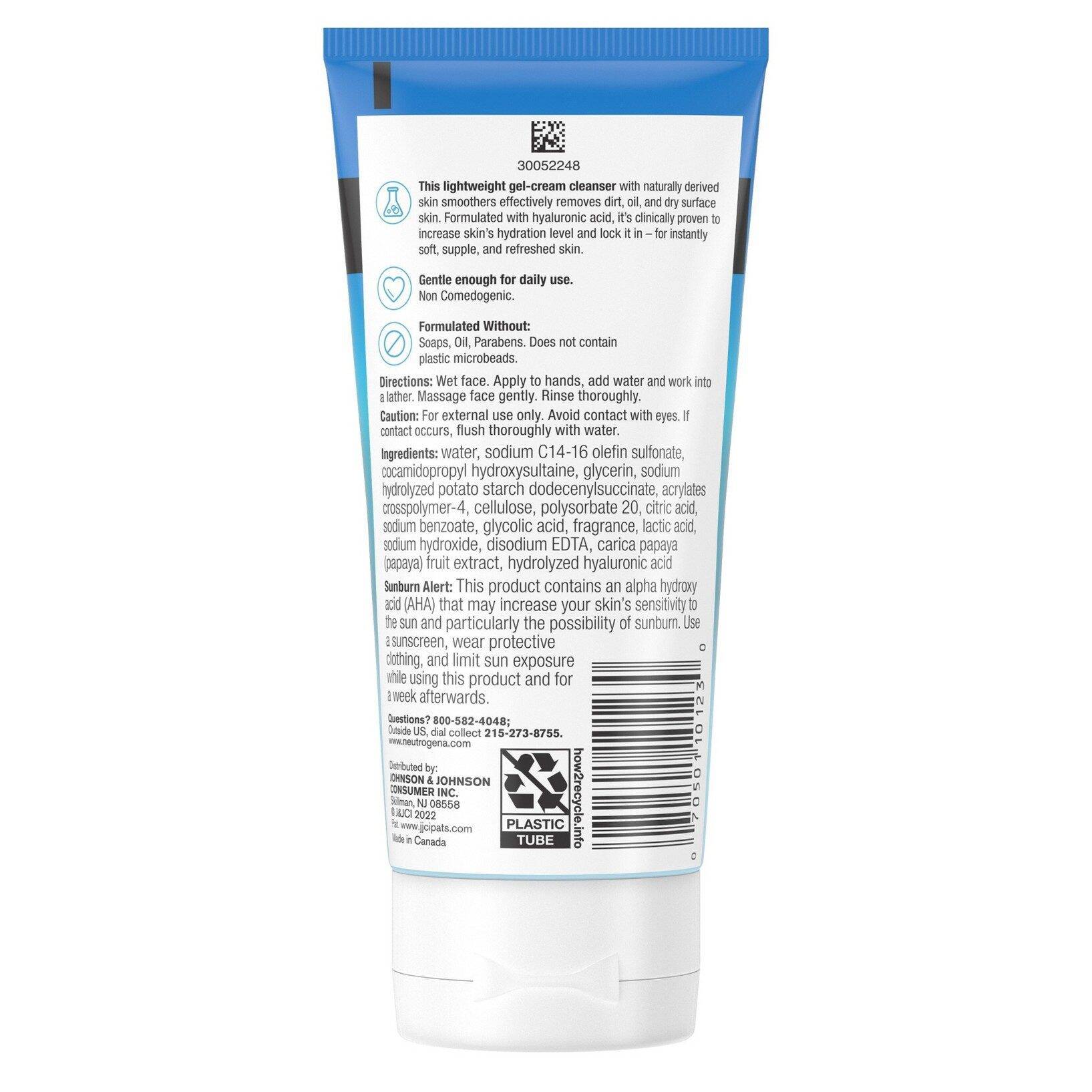Neutrogena Hydro Boost Gentle Exfoliating Daily Facial Cleanser with Hyaluronic Acid - 5oz - Image 3