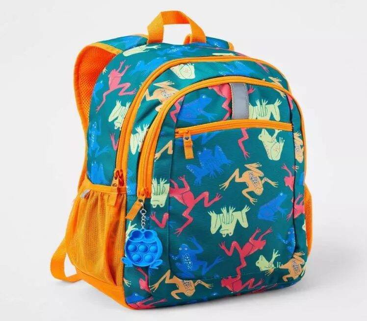 Cat & Jack Kids Classic 17" Backpack with Adjustable Shoulder Straps - Frog