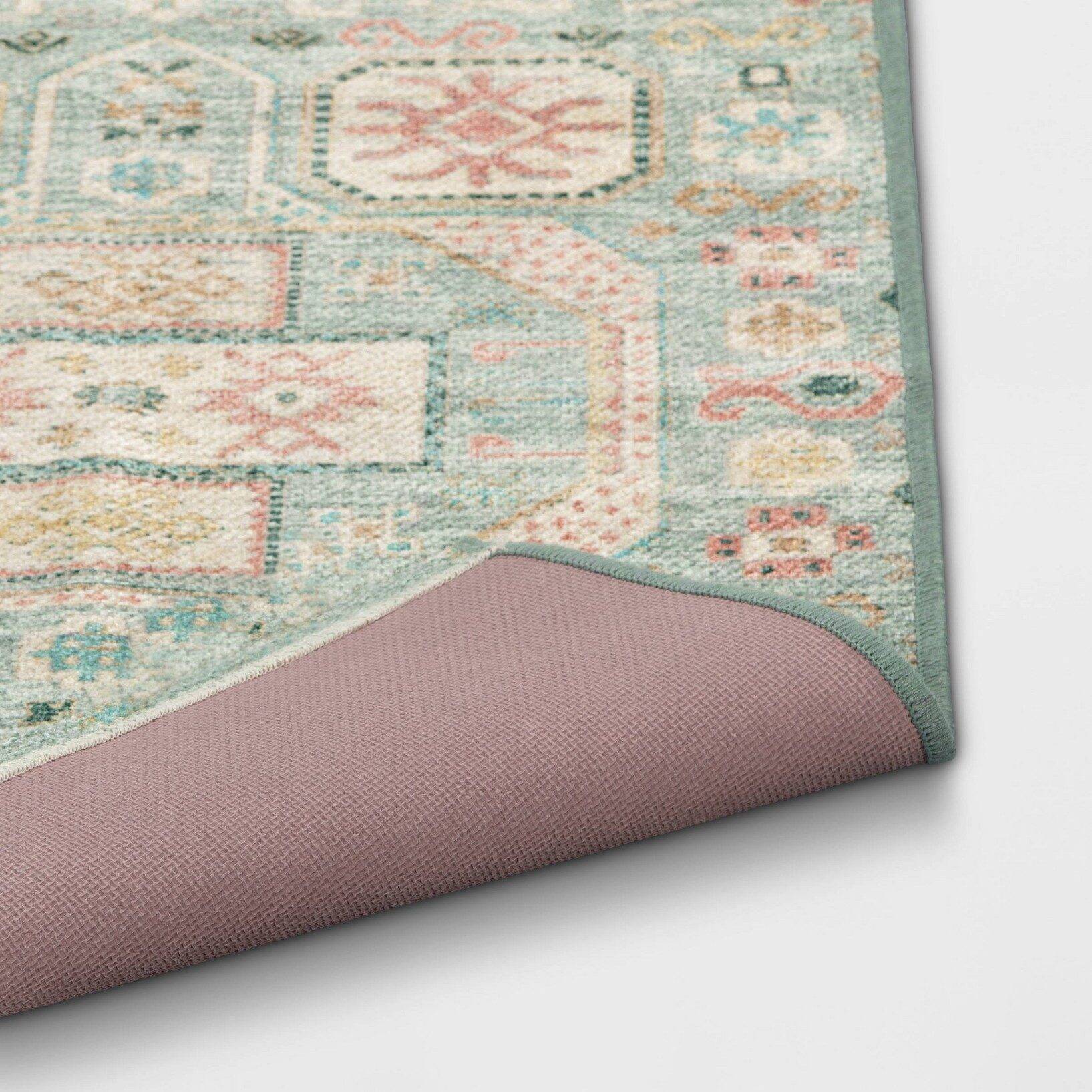 2'3"x3'9" Washable Persian Style Accent Rug Green - Threshold™ - Image 4