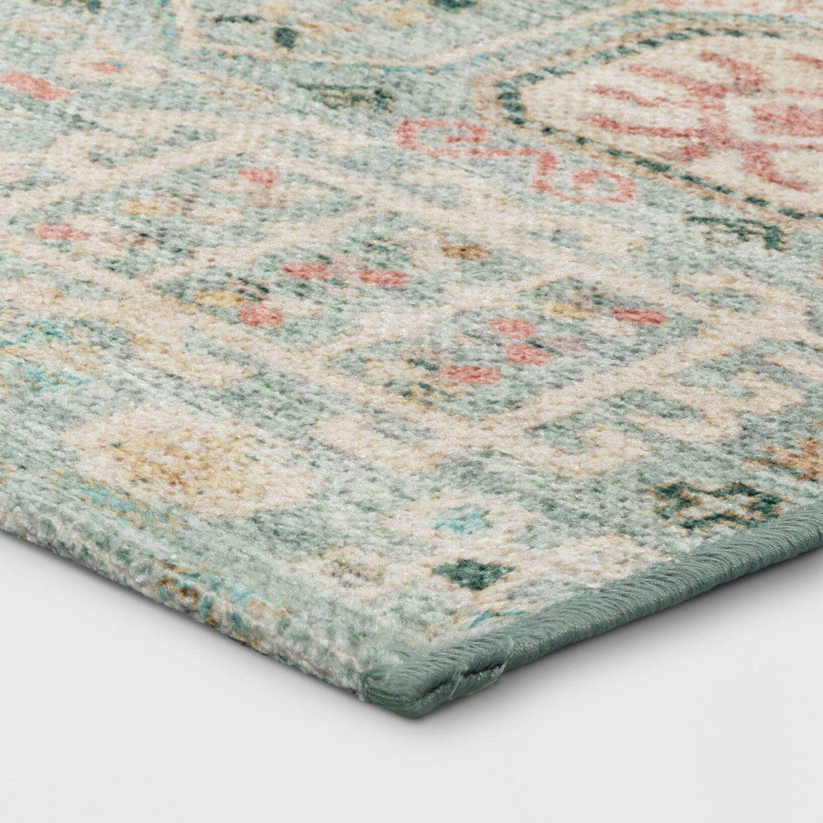 2'3"x3'9" Washable Persian Style Accent Rug Green - Threshold™ - Image 3