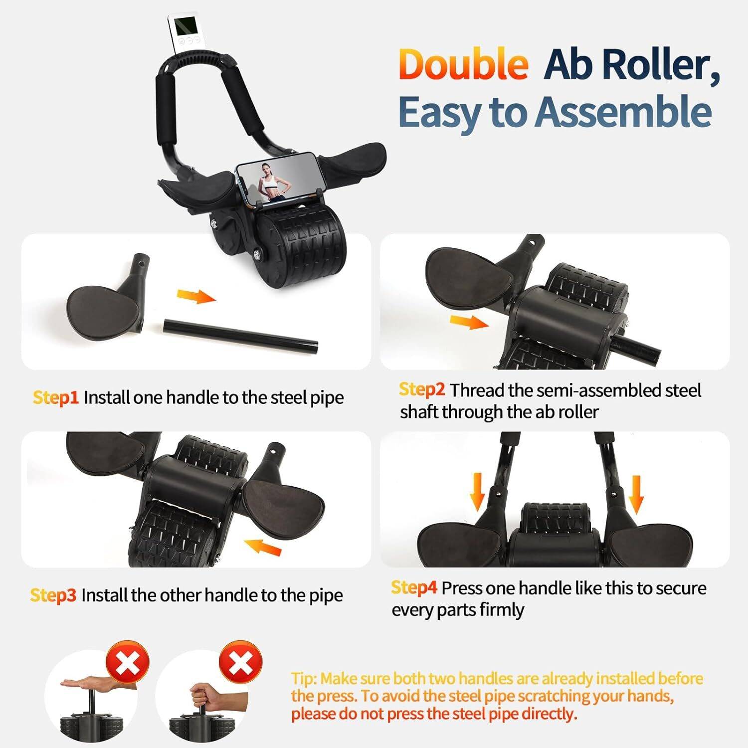 Exercise Ab Roller Wheel with Elbow Support for Core Workouts - Image 5