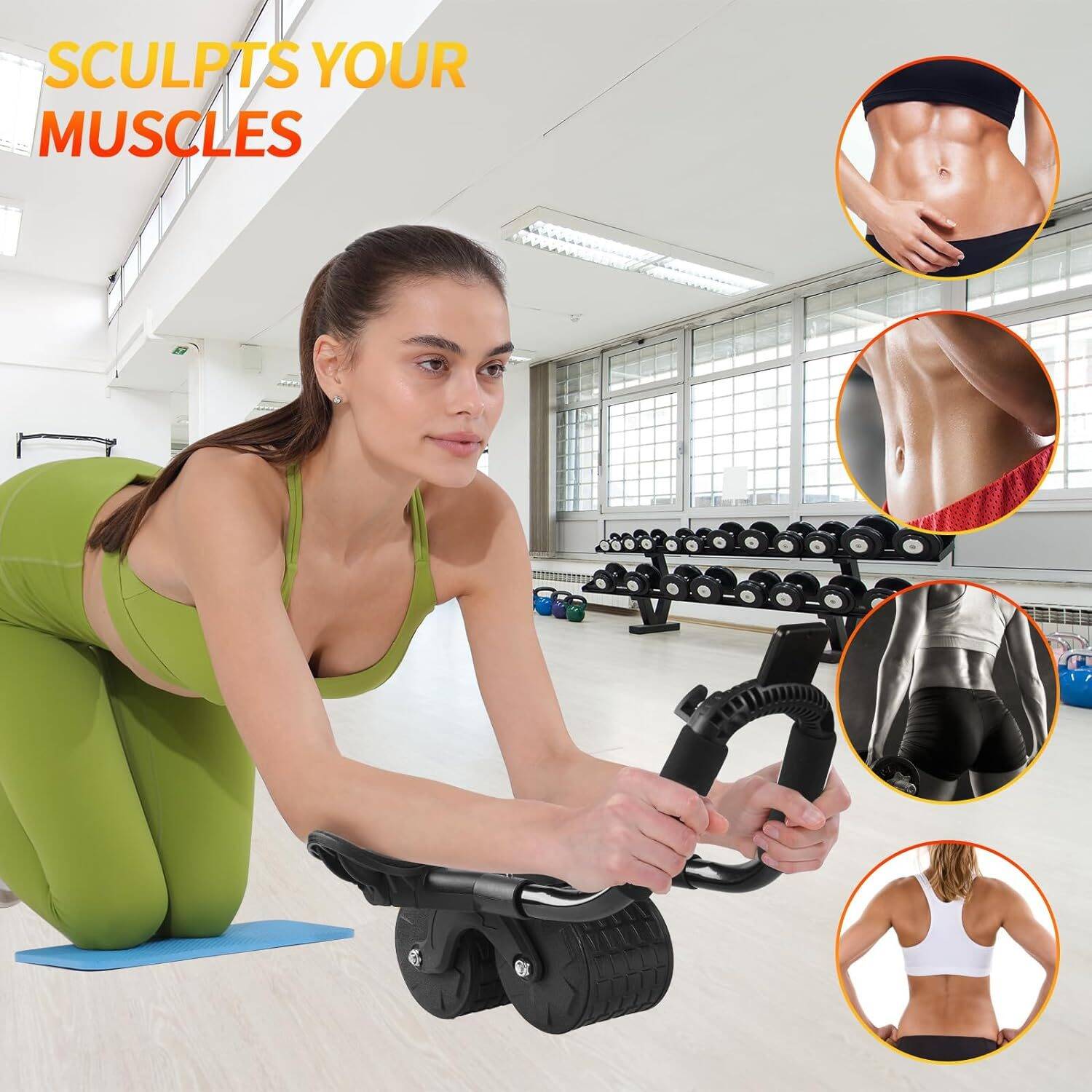 Exercise Ab Roller Wheel with Elbow Support for Core Workouts - Image 3
