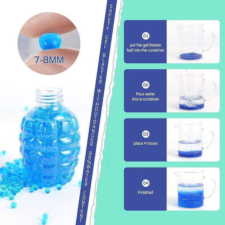 Gel blaster Glock with laser, Gel ball gun with 20000 balls - Image 3