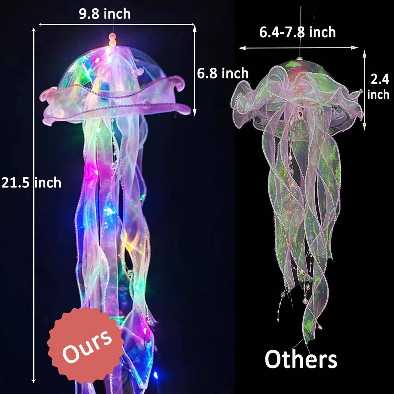 Jellyfish Hanging Lanterns 4 Pcs - Image 3