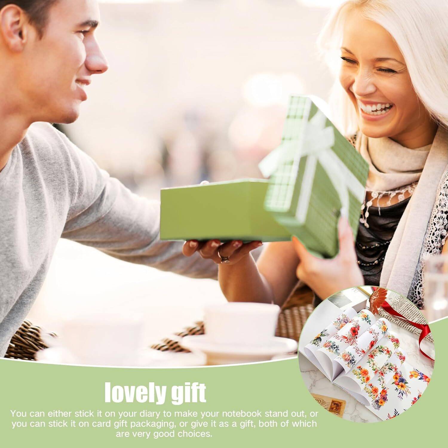 Pre-Cut Scrapbook Sticker Book for Adults, Aesthetic Stickers Booklet Set, Dual Materials, 20 Sheets A5 Collage Book for Scrapbooking Supplies, Junk Journals (B) - Image 14