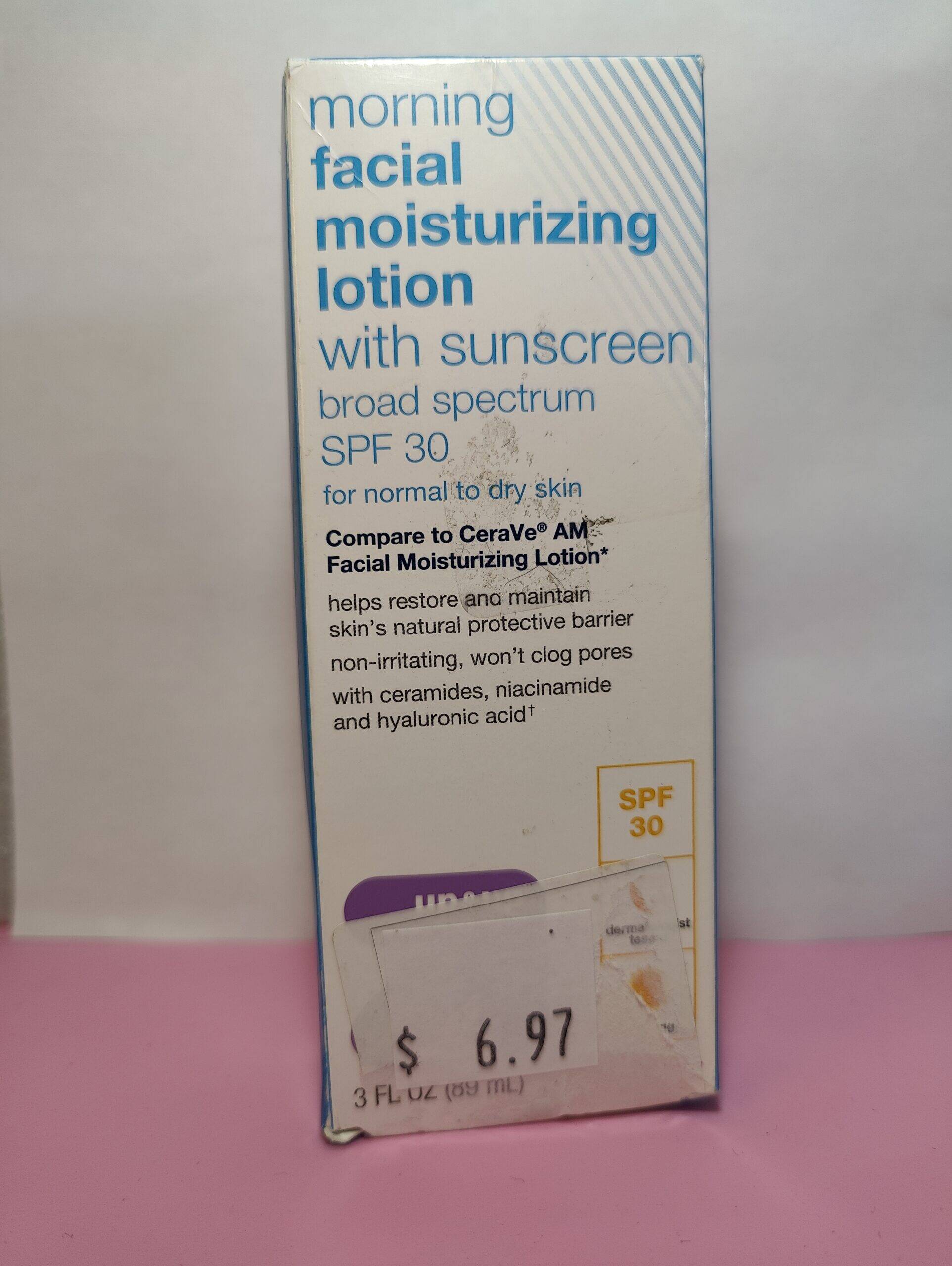 Morning Facial Moisturizing Lotion with Sunscreen SPF 30 - 3 fl oz - up & up
