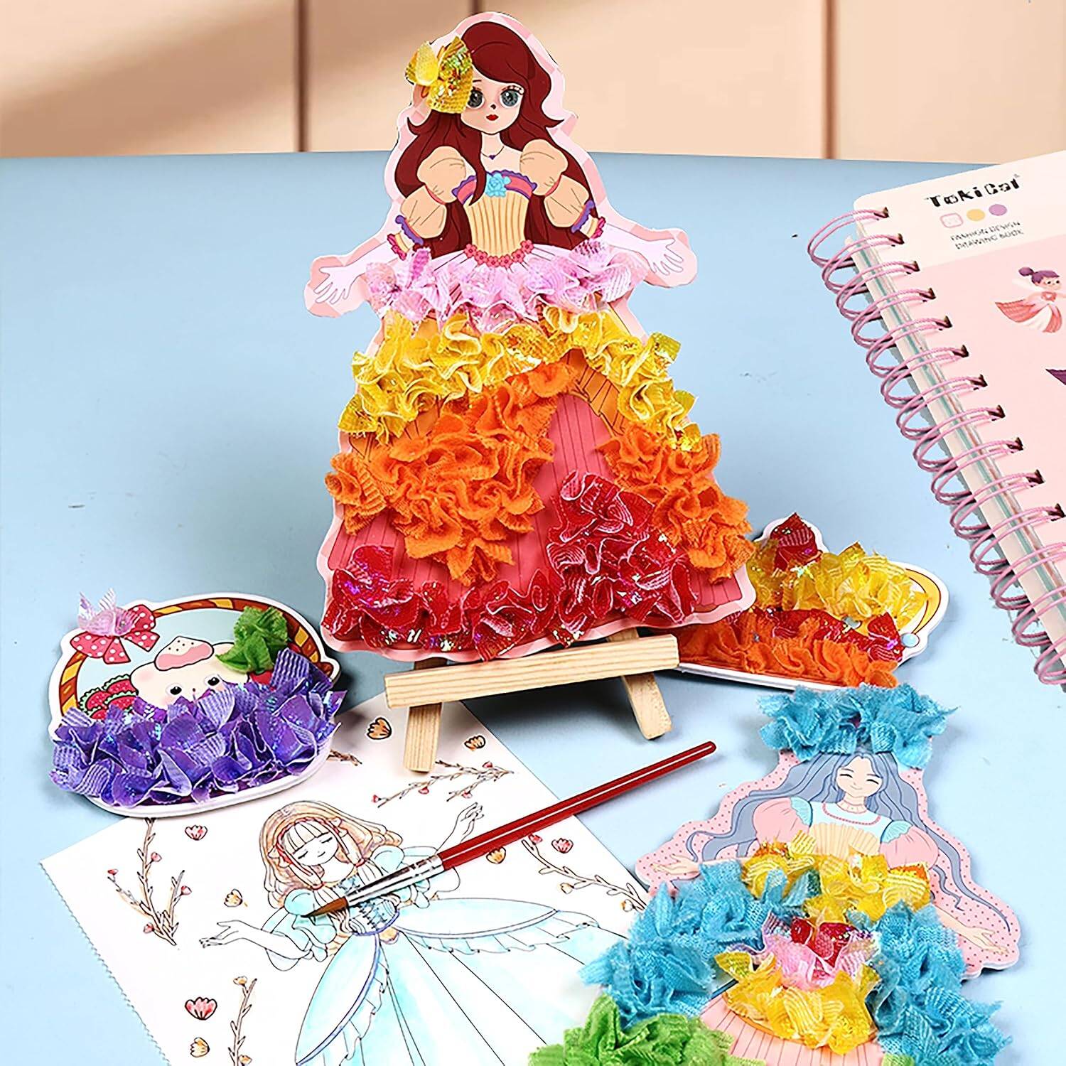 LMAZG 5-in-1 Handmade DIY Painting Book, DIY Craft Kit (Princess) - Image 7