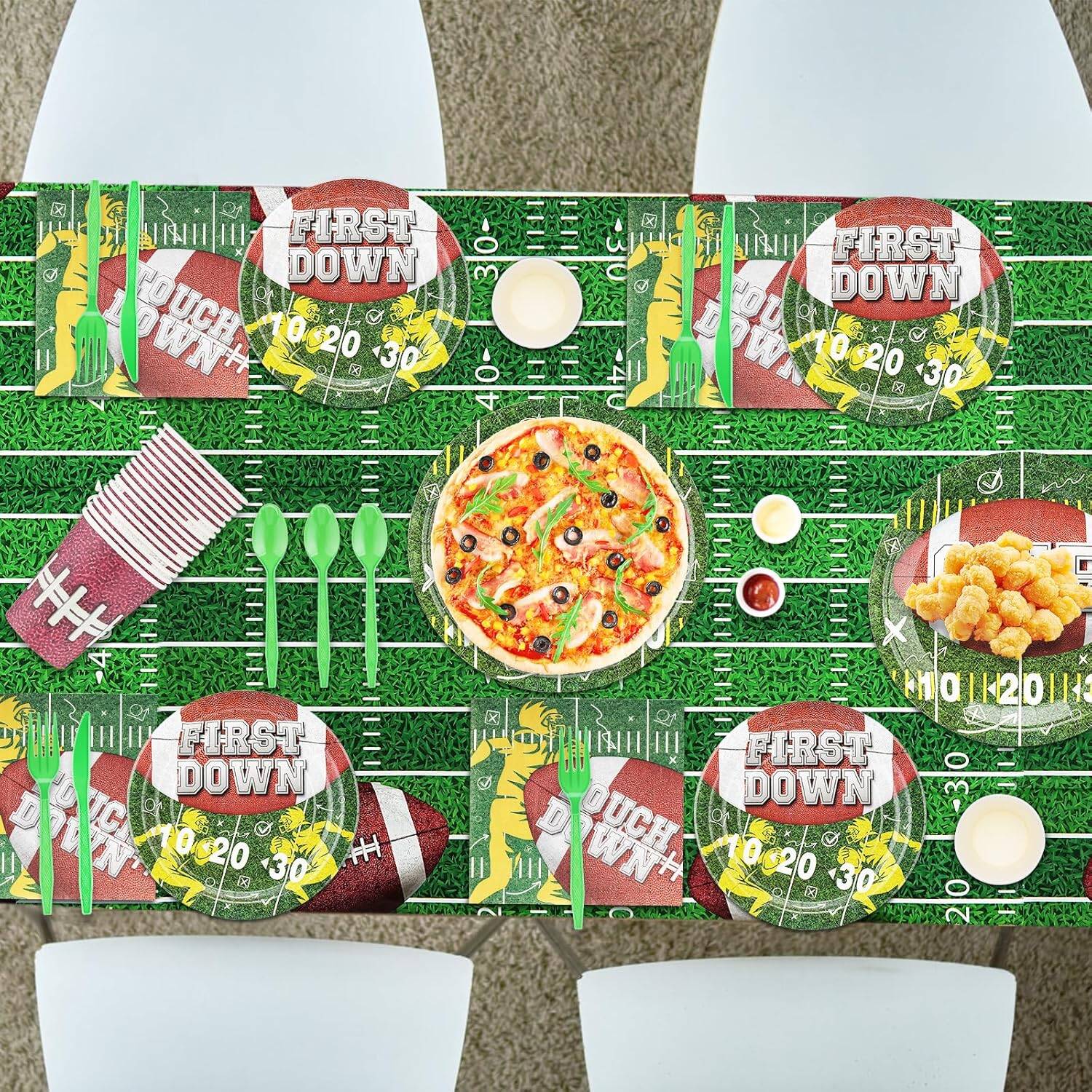 96PCS Football Party Kit Decorations for 24 Guests for Football Game Super Bowl Birthday - Image 3
