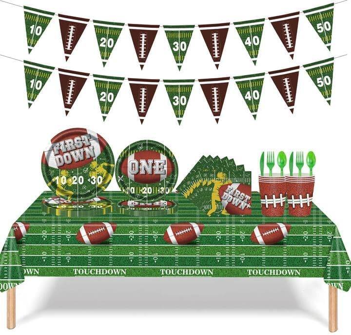 96PCS Football Party Kit Decorations for 24 Guests for Football Game Super Bowl Birthday - Image 9