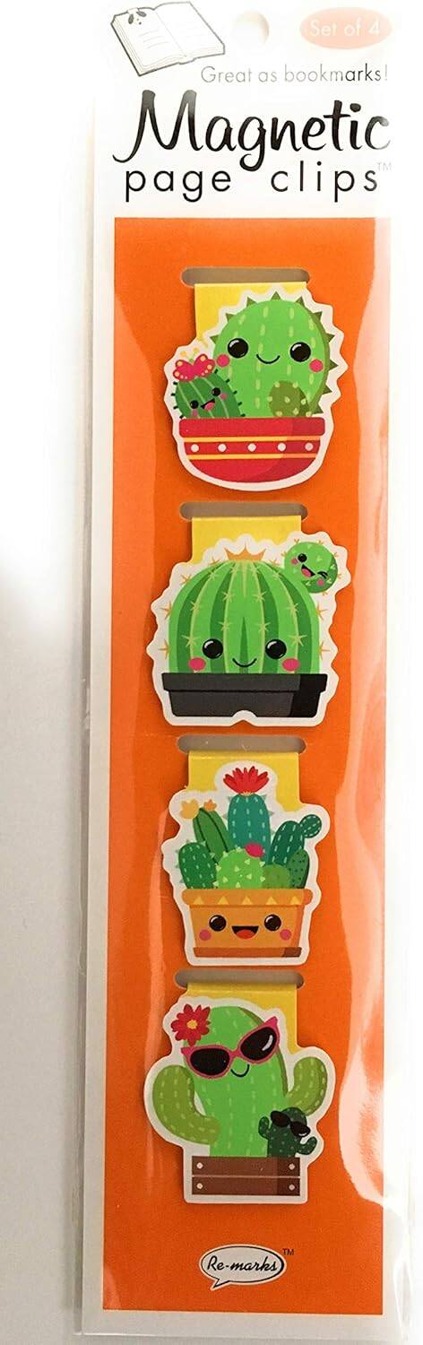 Re-Marks Cute Cactus in Bowls Magnetic Page Clips - Image 3