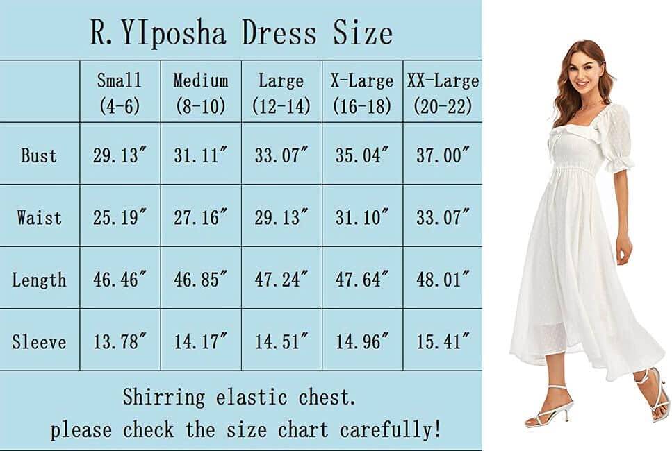 Women Vintage Elastic Square Neck Ruffled Half Sleeve Summer Backless Beach Flowy Maxi Dresses - Image 5