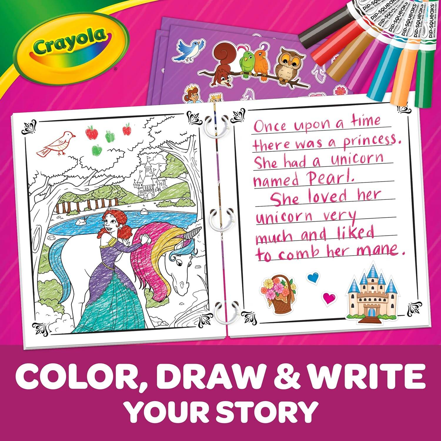 Crayola Book Making Kit for Kids, Create Your Own Fairytale Storybook, DIY Kits, Gift for Girls & Boys, Ages 6, 7, 8, 9 - Image 2