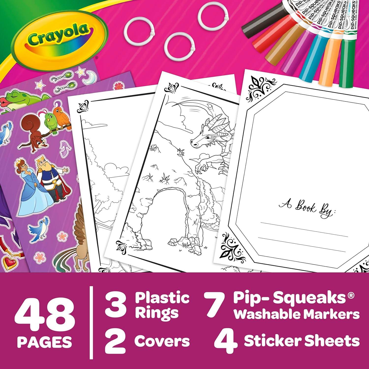 Crayola Book Making Kit for Kids, Create Your Own Fairytale Storybook, DIY Kits, Gift for Girls & Boys, Ages 6, 7, 8, 9 - Image 6
