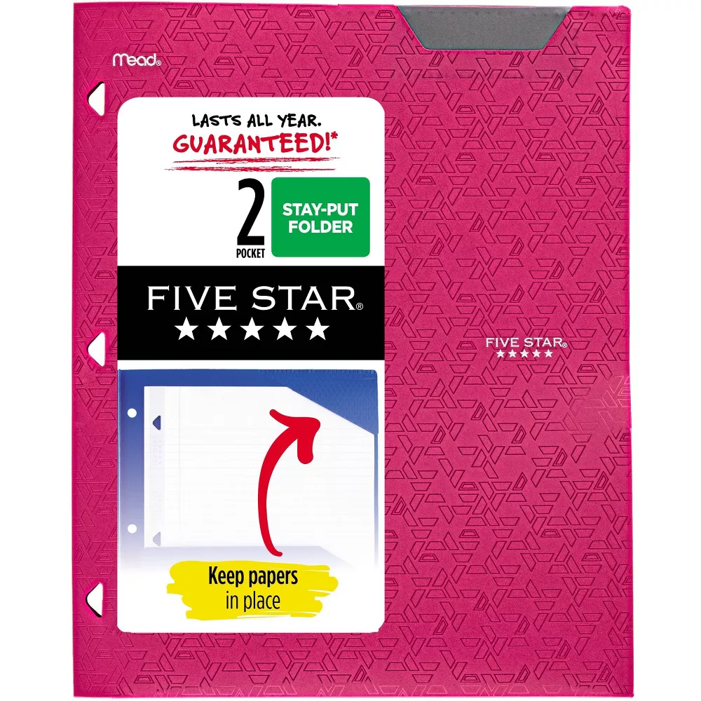 Five Star 2 Pocket Plastic Folder - Image 3
