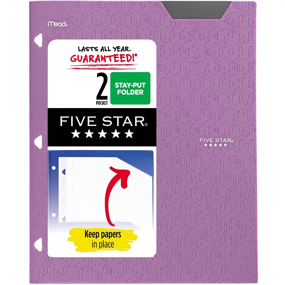 Five Star 2 Pocket Plastic Folder - Image 5