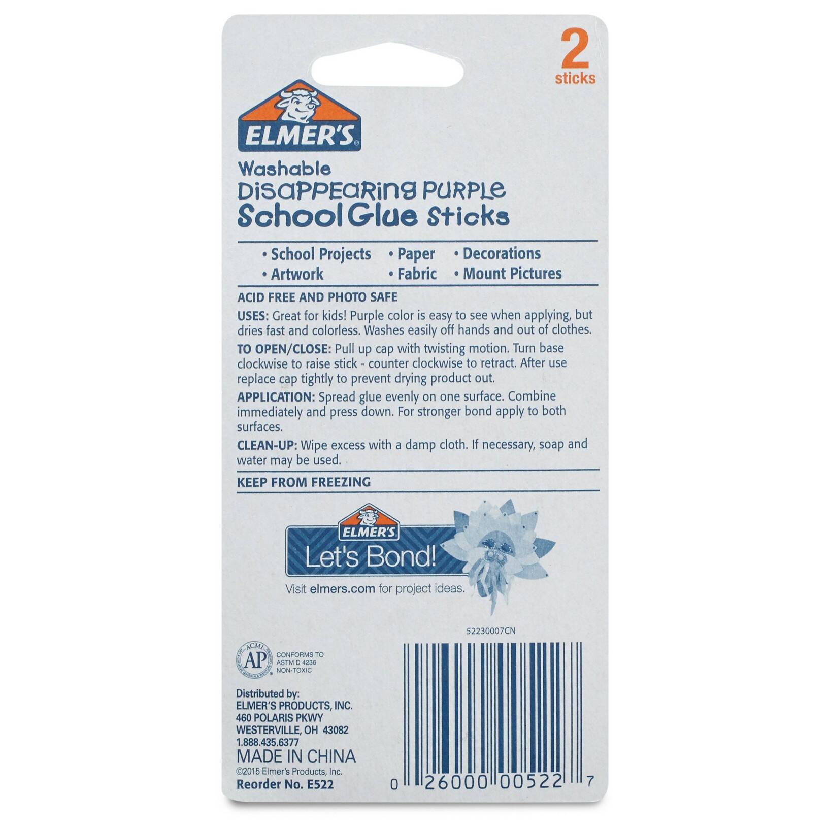 Elmer's 2pk Washable School Glue Sticks - Disappearing Purple - Image 7