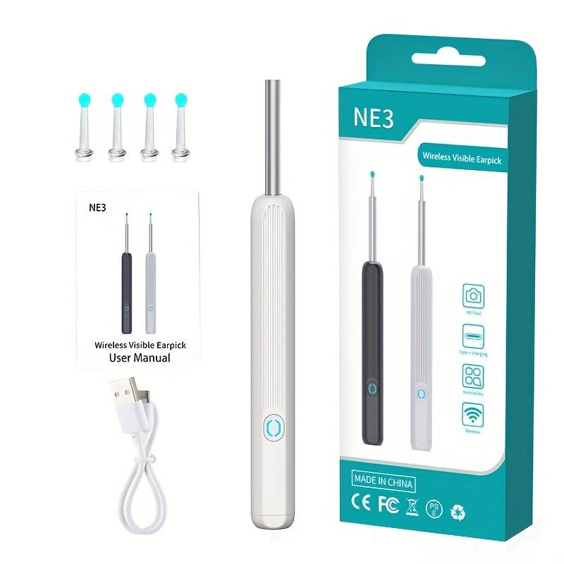 Ear Wax Removal Tool with 1080P Camera (Black)