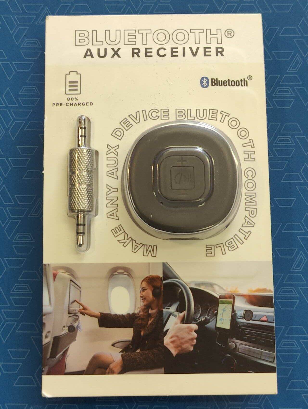 Vivitar 3.5mm Bluetooth Audio Aux Receiver Adapter (Black) Make Any Aux Device Bluetooth Compatible