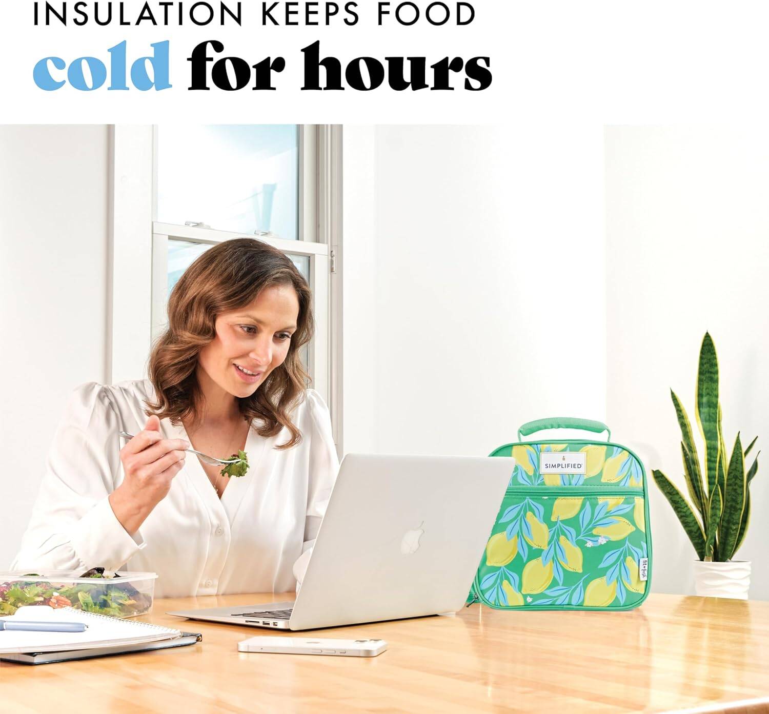 Fit & Fresh Lunch Bag For Women With Two Matching Containers Lemon design - Image 5