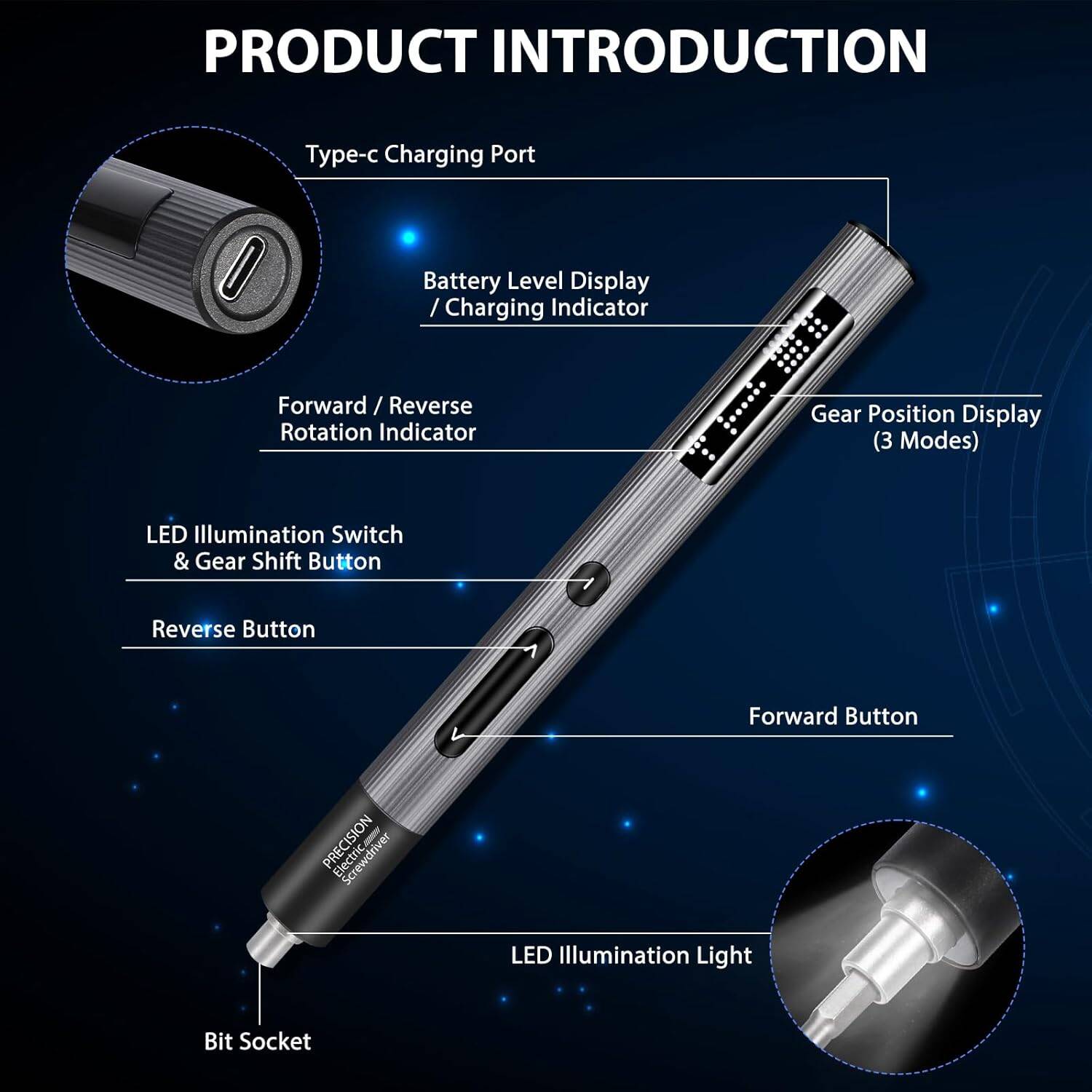 59-in-1 Electric Screwdriver Set with LED Digital Display - Image 6