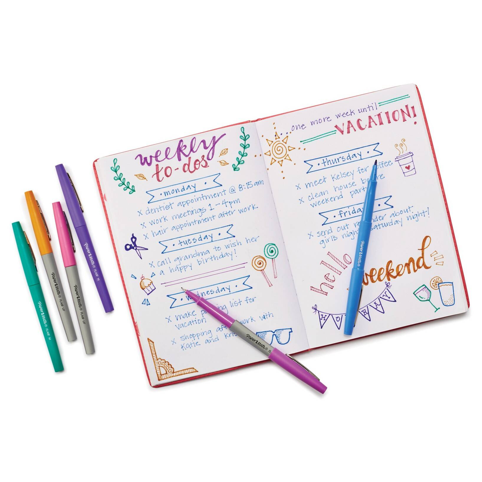 Paper Mate Flair Candy Pop 6pk Felt Pens 0.7mm Medium Tip Multicolored - Image 5