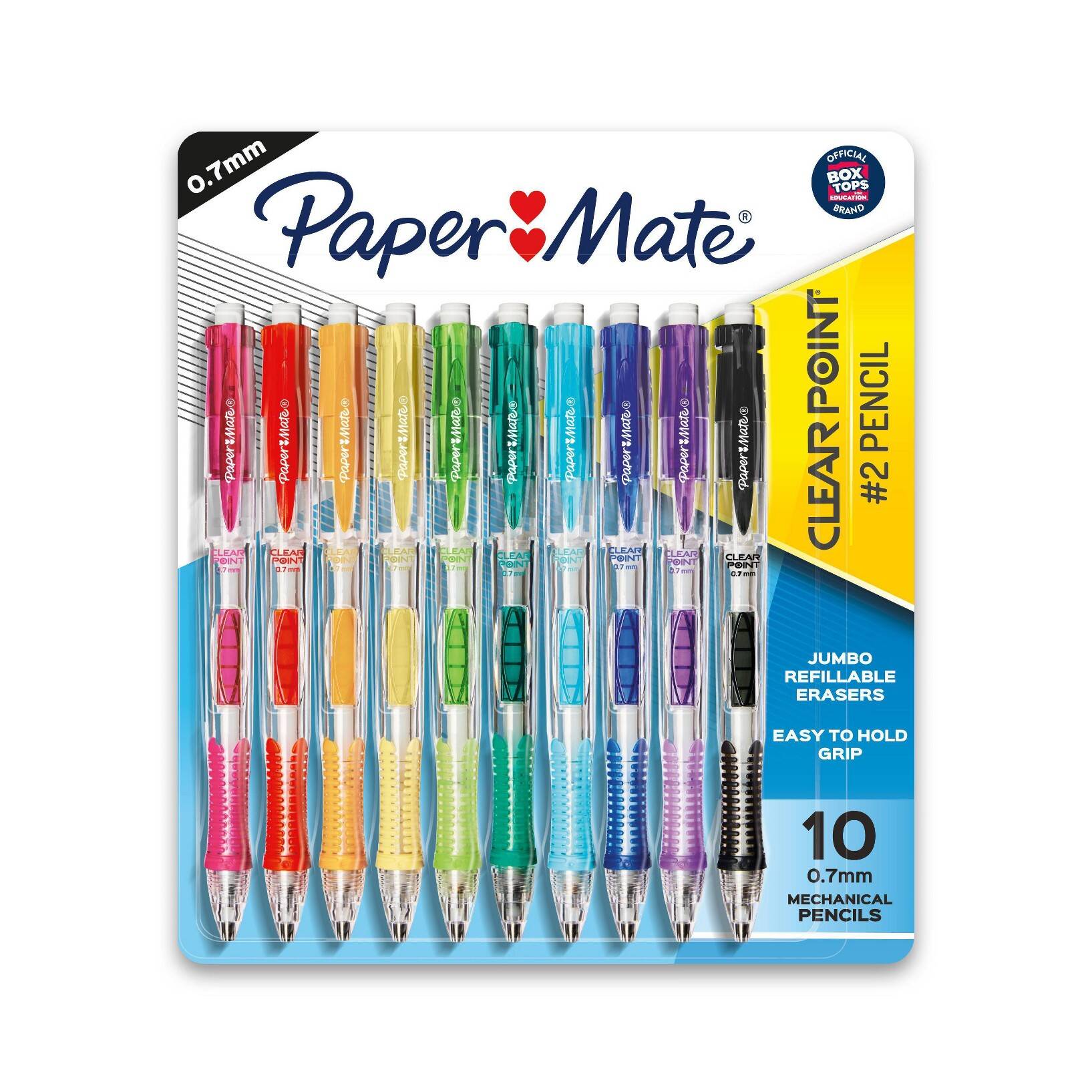 Paper Mate Clear Point 10pk 2 Mechanical Pencils 0.7mm Multicolored