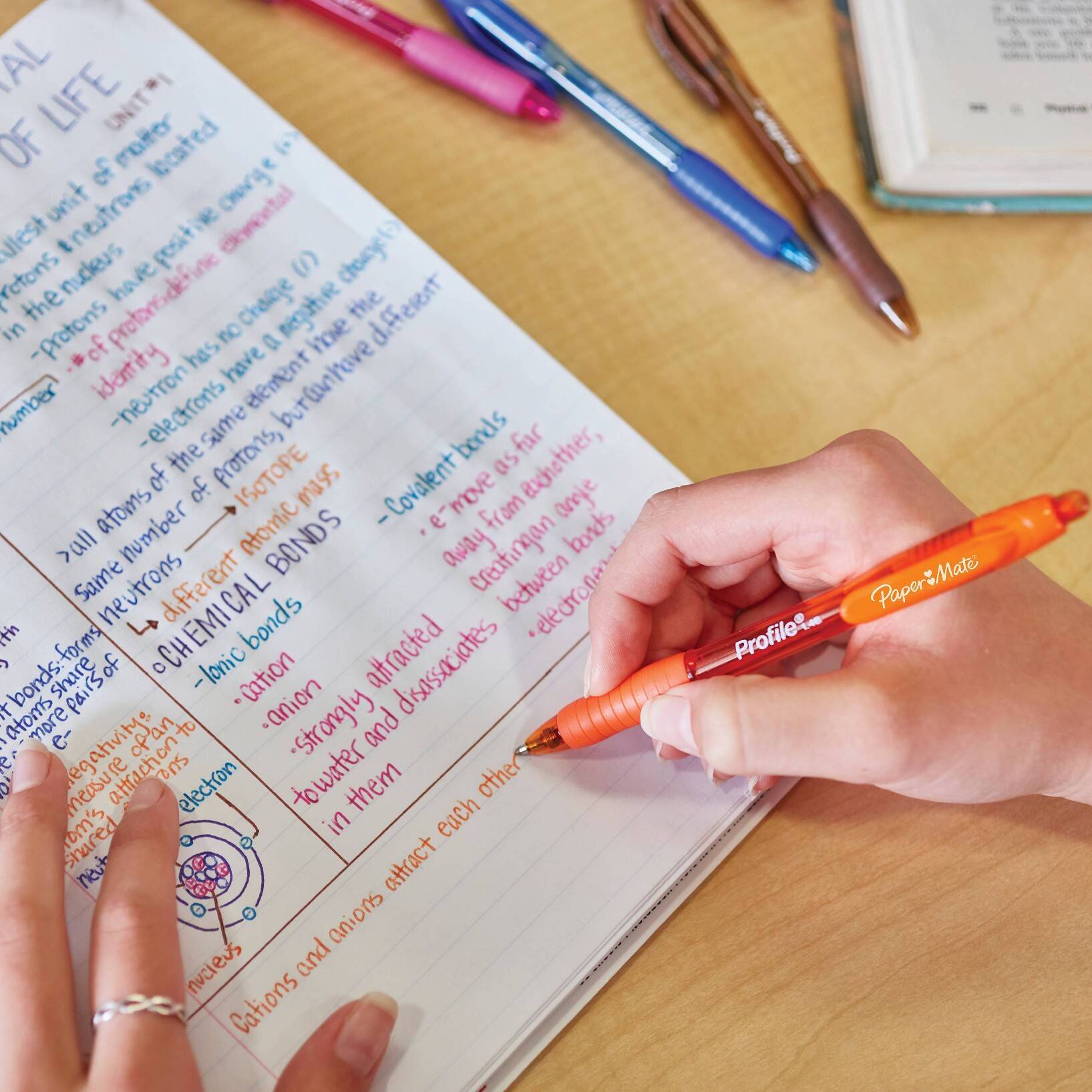 Paper Mate Profile 8pk Ballpoint Pens 1.4mm Bold Tip Multicolored - Image 7