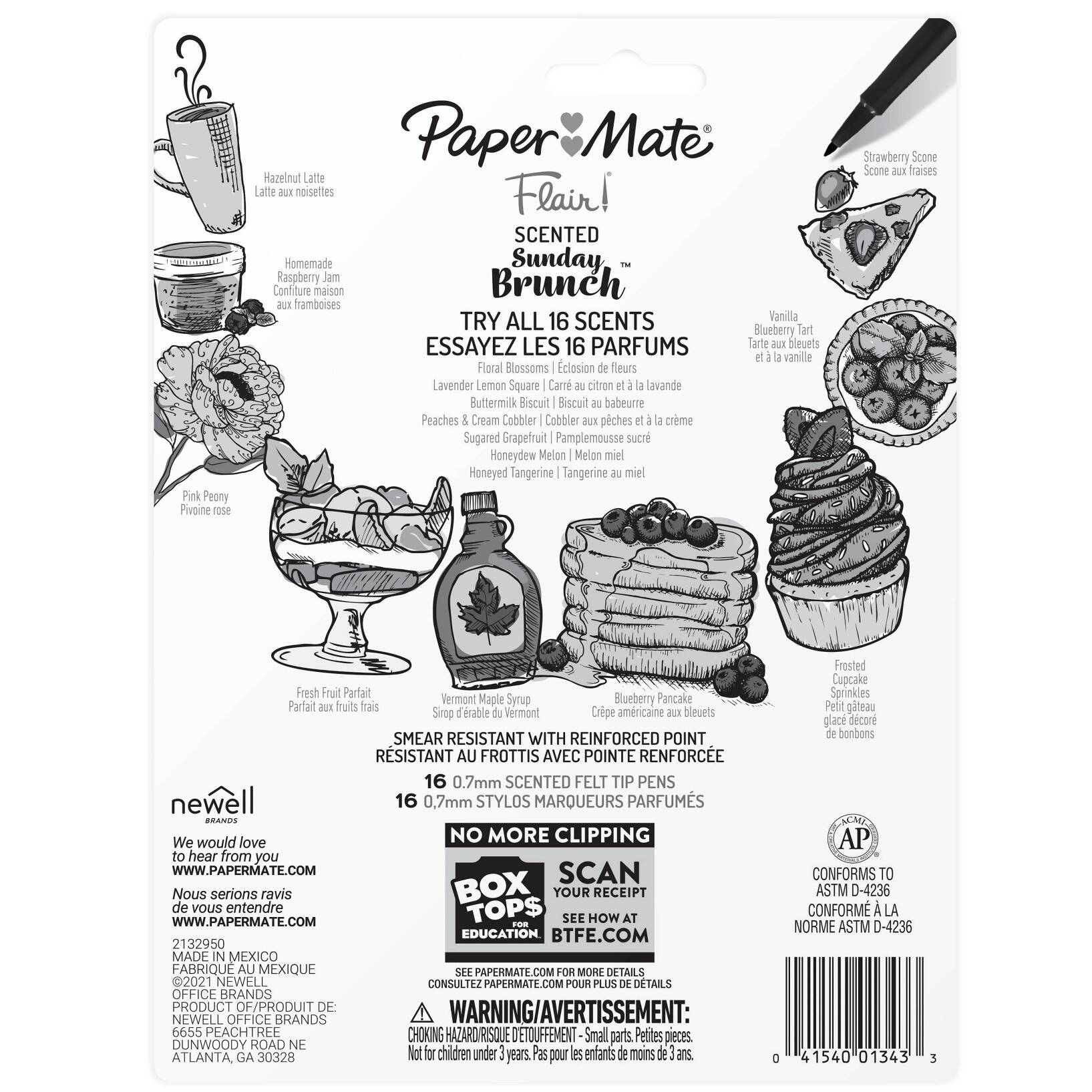 Paper Mate Flair 16pk Scented Felt Pens 0.7mm Medium Tip Multicolored - Image 9