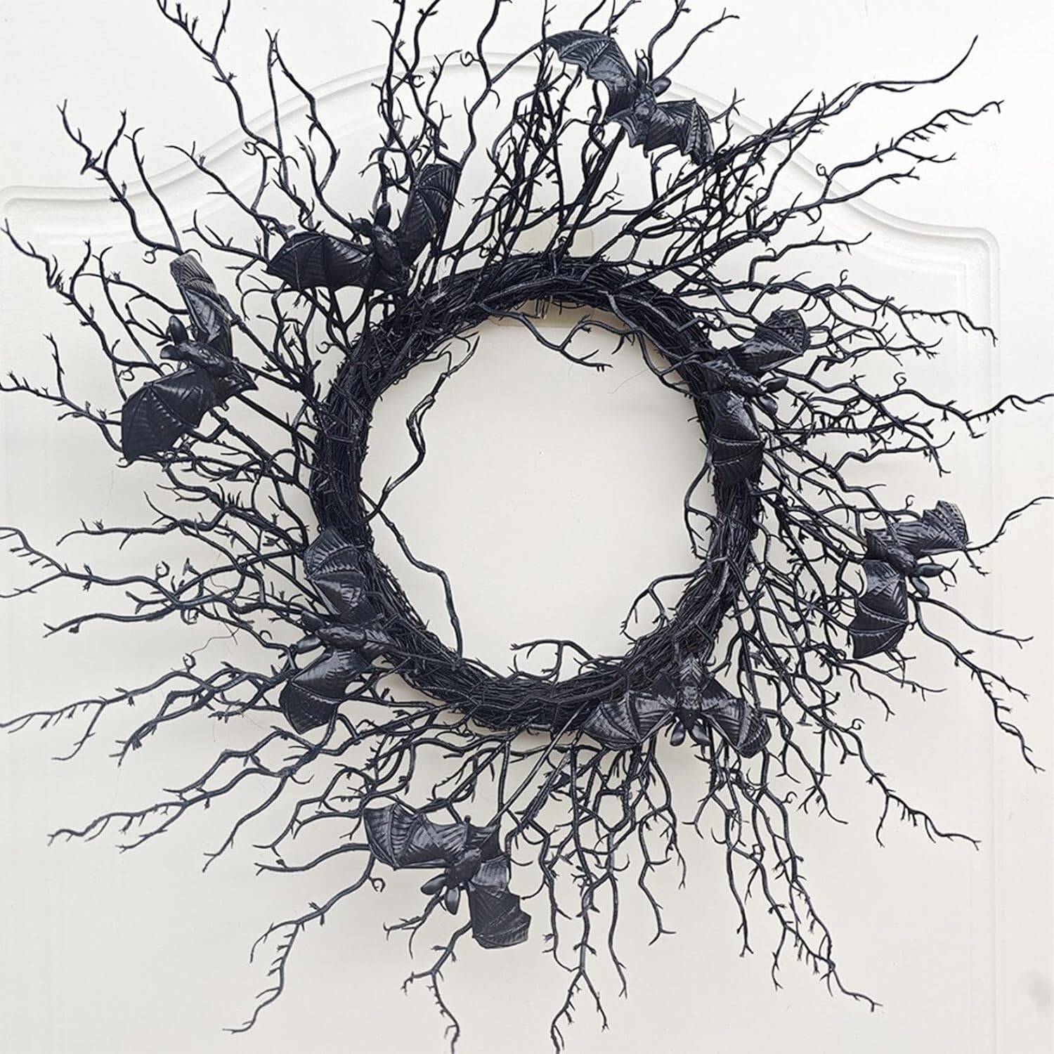 Halloween Wreaths Black Twig Wreath, Halloween Door Decorations for Front Door Party Holiday Wall Home Decor - Image 6