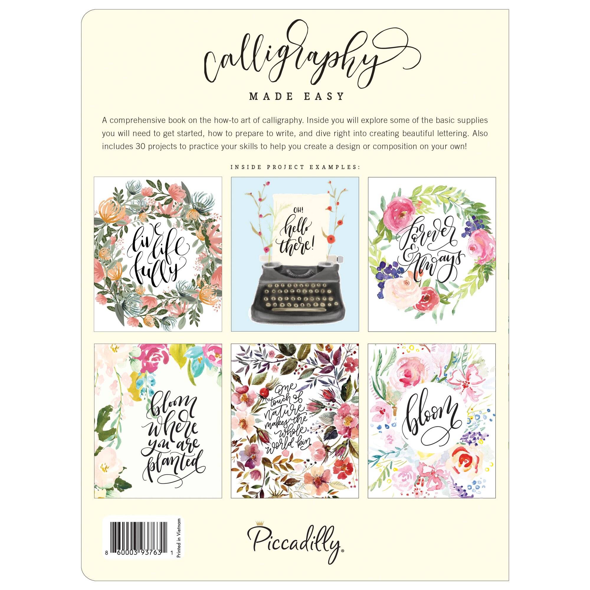 Piccadilly Calligraphy Made Easy Journal 7.4 x 9.6" 176 Pages Paper Multicolor - Image 2