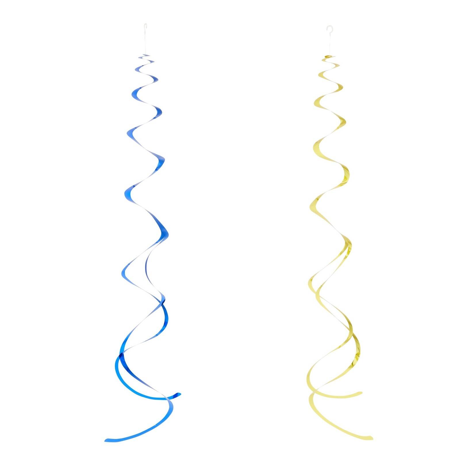 Blue Panda 30 Pack Happy Birthday Swirl Decorations, Hanging Party Streamers, 35-38" - Image 9
