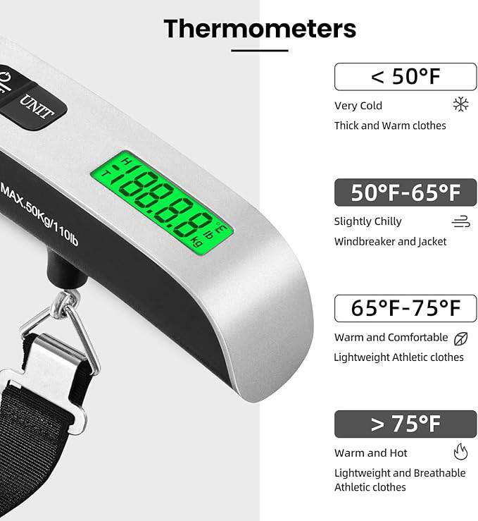 Portable Digital Scale Max 110lb with Backlit LCD Display - Image 6
