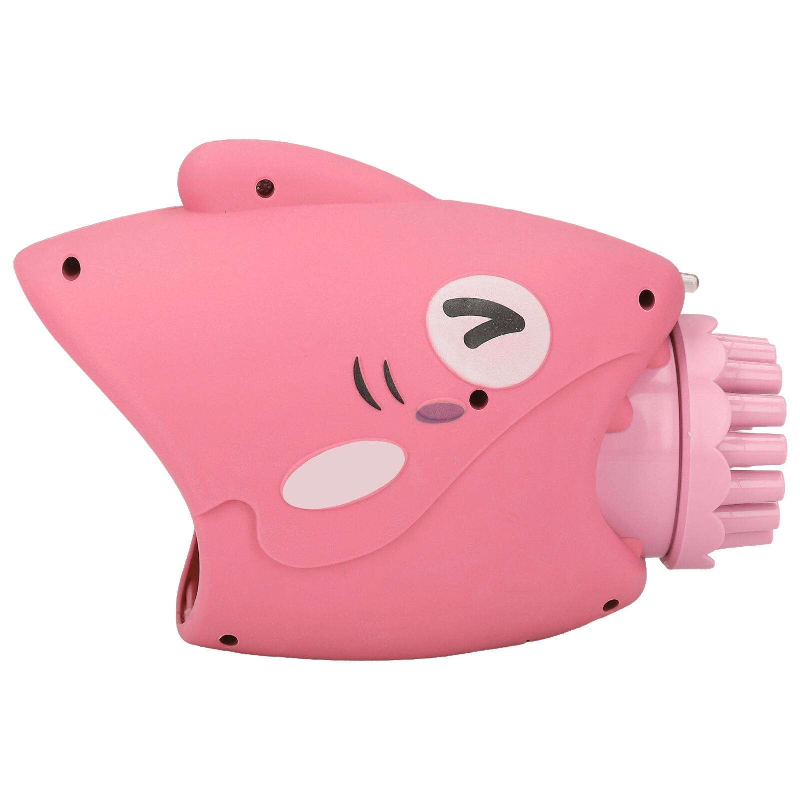 2024 Kids Bubble Maker Toy Cooling Fan 15 Holes Fish Shaped Electric Bubble Machine for Outdoor Pink - Image 5