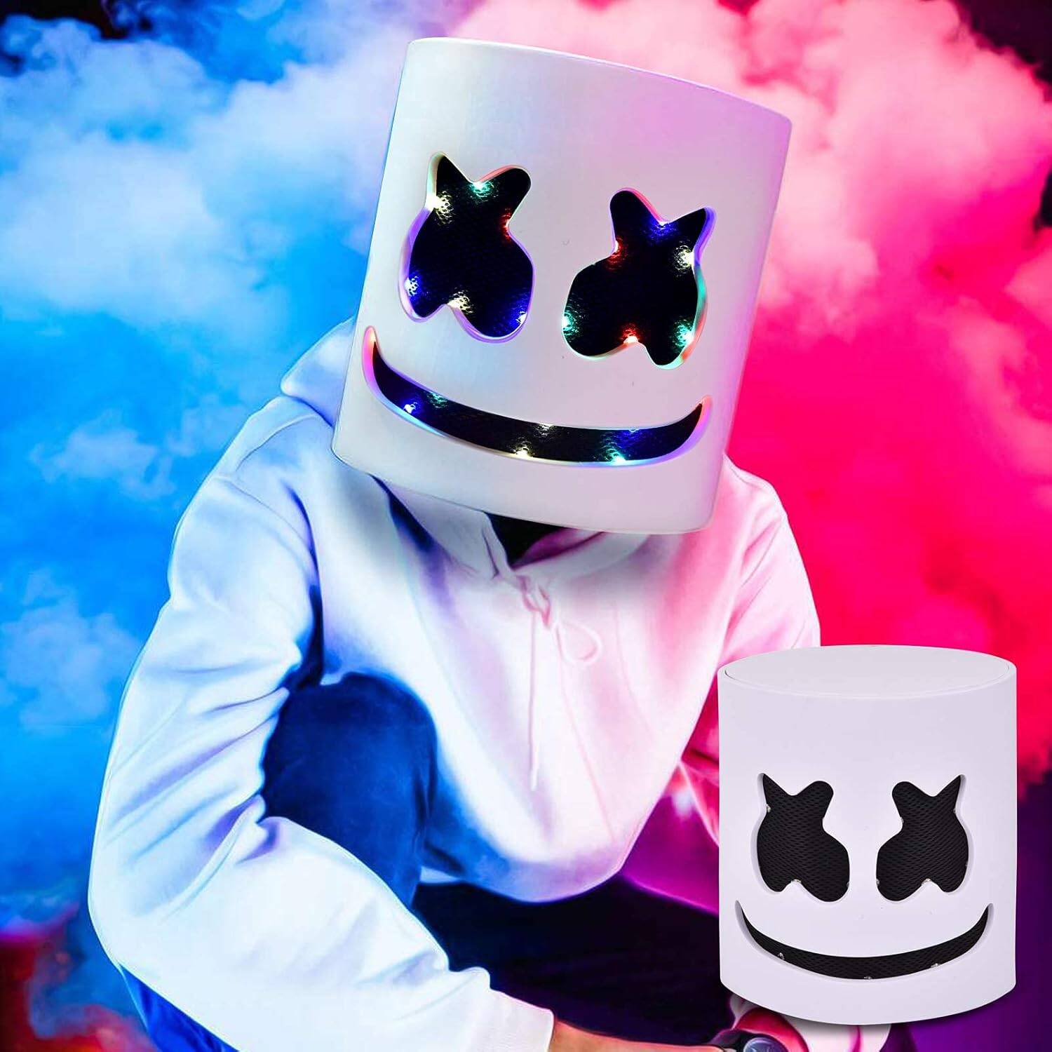 Music Festival Full Head Light Up Masks Halloween LED DJ Mask for Man Women Kids Thanksgiving Christmas Halloween - Image 3