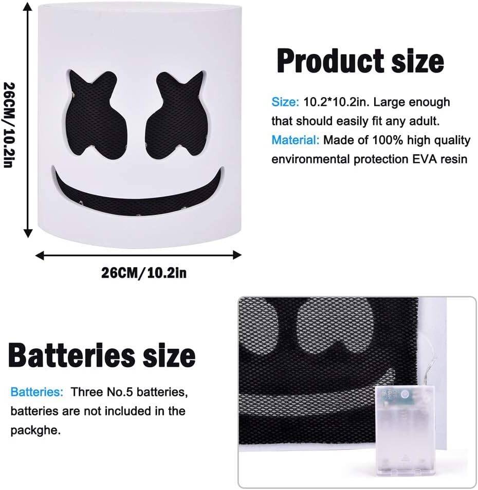 Music Festival Full Head Light Up Masks Halloween LED DJ Mask for Man Women Kids Thanksgiving Christmas Halloween - Image 4