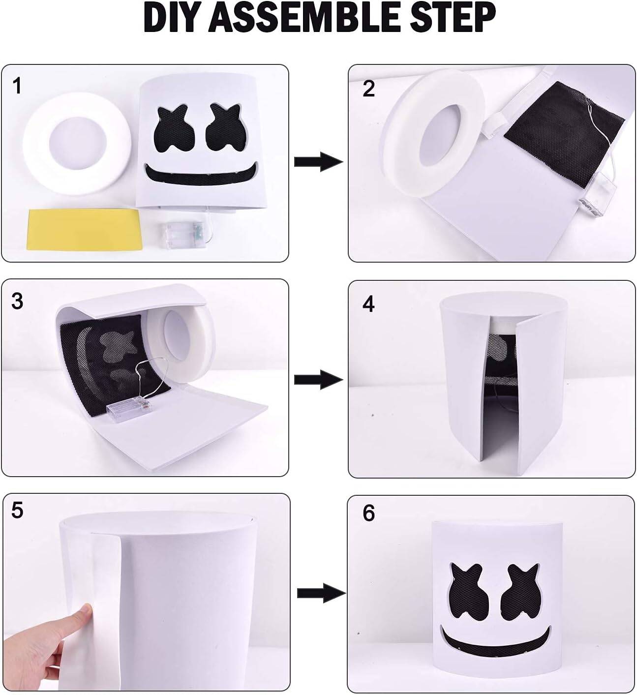 Music Festival Full Head Light Up Masks Halloween LED DJ Mask for Man Women Kids Thanksgiving Christmas Halloween - Image 6