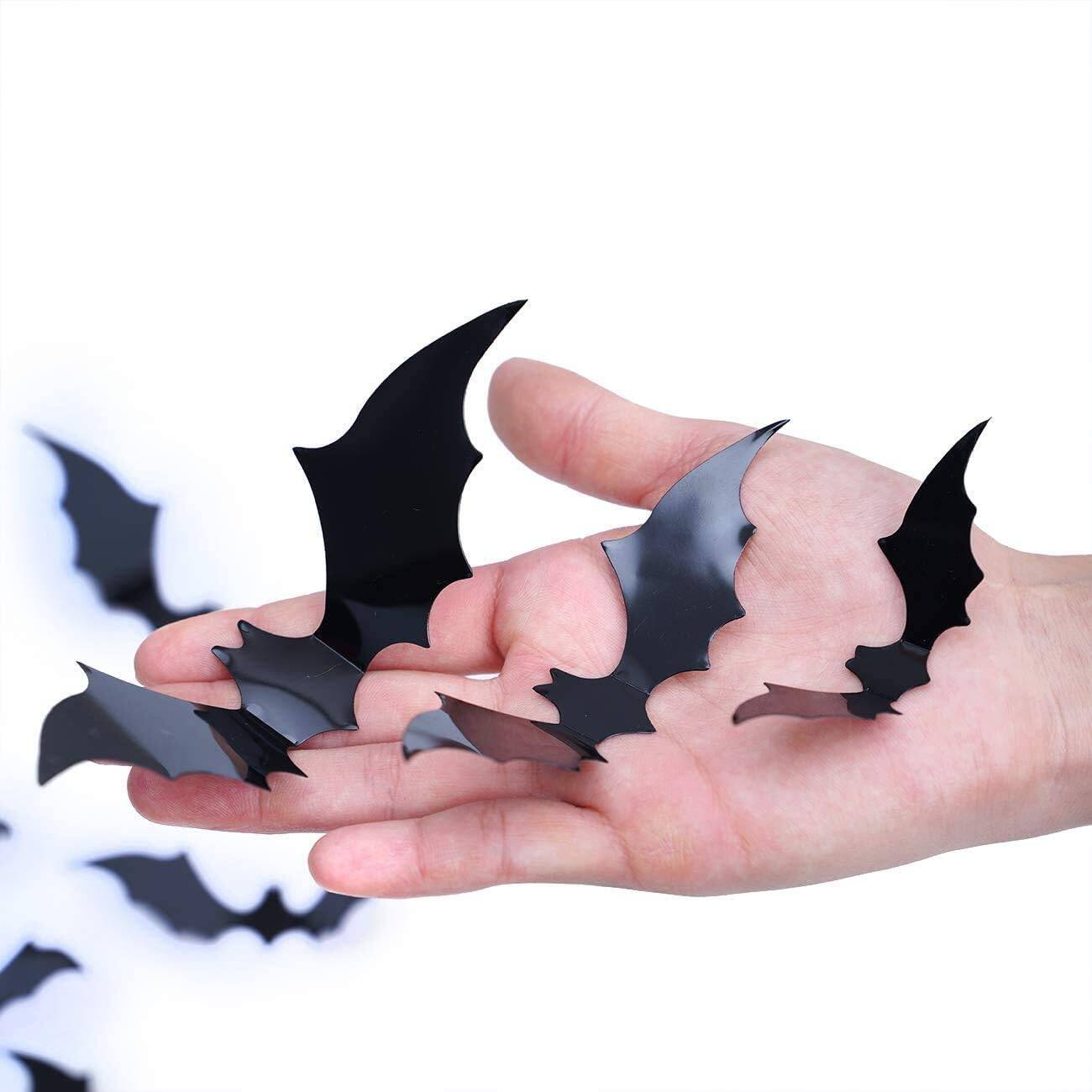 120 Pcs 3D Halloween Bats Decorations 4 Sizes - Image 4