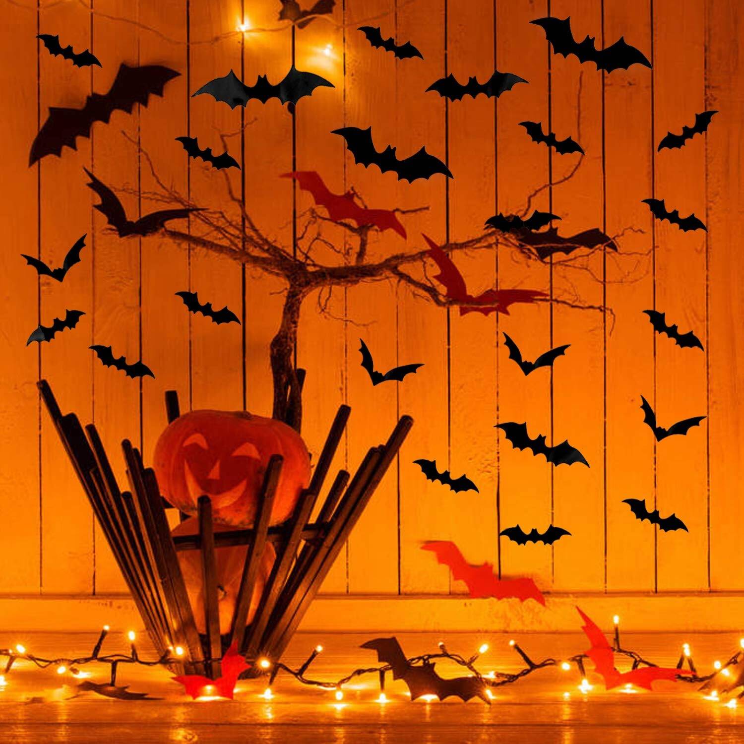 120 Pcs 3D Halloween Bats Decorations 4 Sizes - Image 7